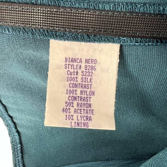 MARIA BIANCA NERO Vintage Dress Womens XS Teal Blue Strapless Lace Tube NWT Y2K - Picture 9 of 15